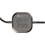 Cable de carga USB-C 2 en 1 con una base inalámbrica Zens color negro vista impresa logo 2