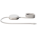 Cable de carga USB-C 2 en 1 con una base inalámbrica Zens color blanco