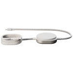 Cable de carga USB-C 2 en 1 con una base inalámbrica Zens color blanco segunda vista trasera