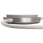 Cable de carga USB-C 2 en 1 con una base inalámbrica Zens color blanco vista detalle 1