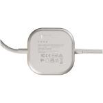 Cable de carga USB-C 2 en 1 con una base inalámbrica Zens color blanco vista impresa logo 2