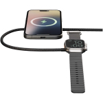 Cargador inalámbrico compacto con USB-C y carga rápida 15W Zens color negro segunda vista
