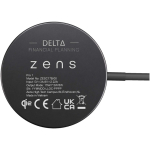 Cargador magnético de escritorio con USB-C y potencia de 15W Zens color negro vista impresa logo 2