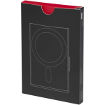 Tarjetero magnético con protección RFID y materiales reciclados color negro segunda vista con caja