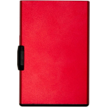 Tarjetero magnético con protección RFID y materiales reciclados color rojo segunda vista frontal