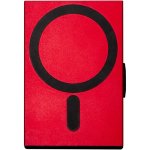 Tarjetero magnético con protección RFID y materiales reciclados color rojo segunda vista trasera