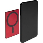 Tarjetero magnético con protección RFID y materiales reciclados color rojo segunda vista