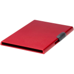 Tarjetero magnético con protección RFID y materiales reciclados color rojo tercera vista