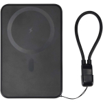 Power bank personalizable con fijación magnética y cordón 5.000 mAh color negro segunda vista trasera