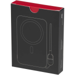 Power bank personalizable con fijación magnética y cordón 5.000 mAh color negro segunda vista con caja
