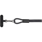 Cable de carga con cordón y carga rápida con potencia 65W color negro tercera vista frontal