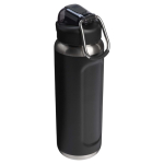 Botella de agua aislada al vacío de doble pared 710ml Stanley color negro tercera vista trasera