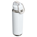 Botella de agua aislada al vacío de doble pared 710ml Stanley color blanco tercera vista trasera