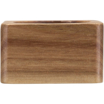 Servilleteros de acacia resistente con acabado veta natural color madera segunda vista frontal