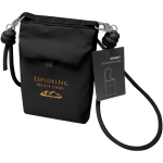Bolsa organizadora accesorios resistente al agua con RFID color negro vista impresión transfer