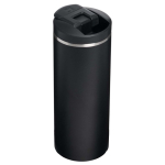 Vaso térmico doble pared hermético con tapa fliptop 350ml Stanley color negro segunda vista trasera
