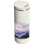 Vaso térmico doble pared hermético con tapa fliptop 350ml Stanley color beige