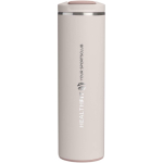 Vaso térmico doble pared con tapa hermética 470ml Stanley color rosa claro vista impresa logo 2