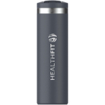 Vaso térmico doble pared con tapa hermética 470ml Stanley color azul grisáceo vista impresa logo 2