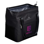 Bolsa nevera con bolsillo malla y cierre cremallera 20 latas Stanley color negro