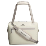 Bolsa nevera con bolsillo malla y cierre cremallera 20 latas Stanley color beige tercera vista frontal