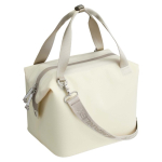 Bolsa nevera mini con cremallera resistente para 10 latas Stanley color beige tercera vista trasera