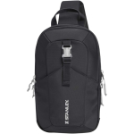 Bolsa bandolera urbana con bolsillos y correa acolchada 9L color negro