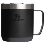 Taza térmica con tapa antisalpicaduras acero inox 350ml Stanley color negro segunda vista frontal