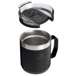Taza térmica con tapa antisalpicaduras acero inox 350ml Stanley color negro