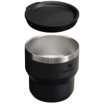 Taza apilable térmica doble pared acero inoxidable 295ml Stanley color negro