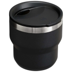 Taza apilable térmica doble pared acero inoxidable 295ml Stanley color negro tercera vista trasera
