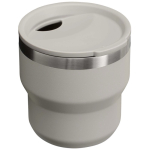 Taza apilable térmica doble pared acero inoxidable 295ml Stanley color gris tercera vista trasera