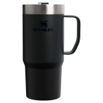 Taza térmica con tapa antiderrames y doble pared 473ml Stanley color negro segunda vista frontal