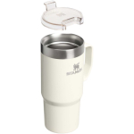 Taza térmica con tapa antiderrames y doble pared 473ml Stanley color beige