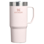 Taza térmica con tapa antiderrames y doble pared 473ml Stanley color rosa claro segunda vista frontal