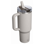 Vaso térmico con pajita abatible a prueba de fugas 1,18L Stanley color gris segunda vista trasera