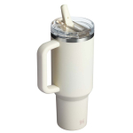 Vaso térmico con pajita abatible a prueba de fugas 1,18L Stanley color beige segunda vista trasera