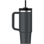 Vaso termo con tapa giratoria y pajita reutilizable 890ml Stanley color negro segunda vista trasera