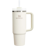 Vaso termo con tapa giratoria y pajita reutilizable 890ml Stanley color beige