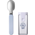 Cuchara plegable con estuche protector que no contiene BPA Mepal color azul vista impresión tampografía
