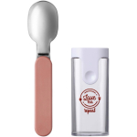 Cuchara plegable con estuche protector que no contiene BPA Mepal color rosa vista impresión tampografía