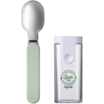 Cuchara plegable con estuche protector que no contiene BPA Mepal color verde manzana vista impresión tampografía