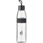 Botella de agua hermética con presilla integrada 700ml Mepal color negro vista impresión tampografía