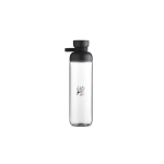 Botella de agua con tapa abatible antigoteo 900ml Mepal color negro vista impresión tampografía