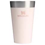 Vaso apilable con doble pared y aislamiento al vacío 470ml Stanley color rosa claro
