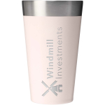 Vaso apilable con doble pared y aislamiento al vacío 470ml Stanley color rosa claro vista impresa logo 2