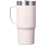 Taza térmica de acero inox con tapa antisalpicaduras 710ml Stanley color rosa claro vista impresa logo 2