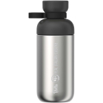 Botella de agua con doble abertura y tapón a rosca 500ml Mepal color negro vista impresa logo 2