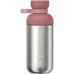 Botella de agua con doble abertura y tapón a rosca 500ml Mepal color rosa vista impresa logo 2