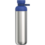 Botella con doble apertura y tapa antifugas 900ml Mepal color azul pastel segunda vista frontal